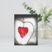 Glasherz Postkarte (Stehend Vorderseite)