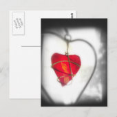 Glasherz Postkarte (Vorne/Hinten)