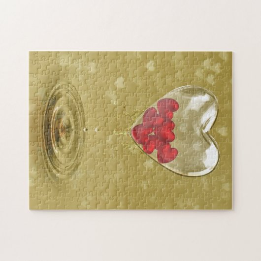 Glasherz Romantisches Design Puzzle (Horizontal)