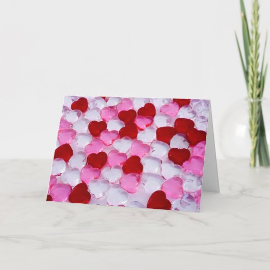 Glasherzen II Feiertagskarte (Vorderseite)