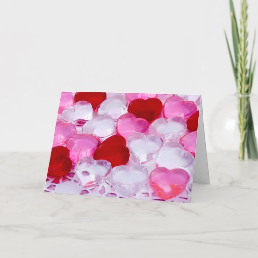 Glasherzen IV Feiertagskarte (Vorderseite)