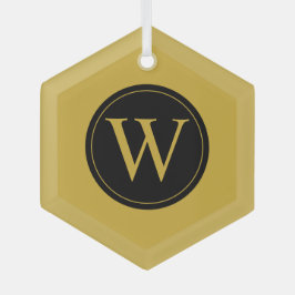Glashexagon-Ornament mit Personalisierter Monogram Ornament Aus Glas
