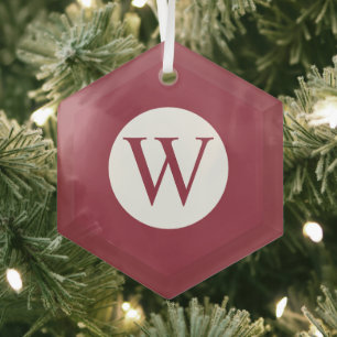 Glashexagon-Ornament mit Personalisierter Monogram Ornament Aus Glas