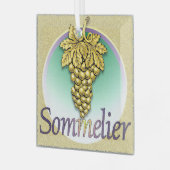 Glashornament Sommelier Symbol Ornament Aus Glas (Vorderseite links)