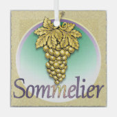 Glashornament Sommelier Symbol Ornament Aus Glas (Vorderseite)