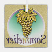 Glashornament Sommelier Symbol Ornament Aus Glas (Rückseite)