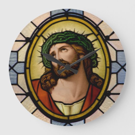 Glashütte Jesus Große Wanduhr (Vorderseite)