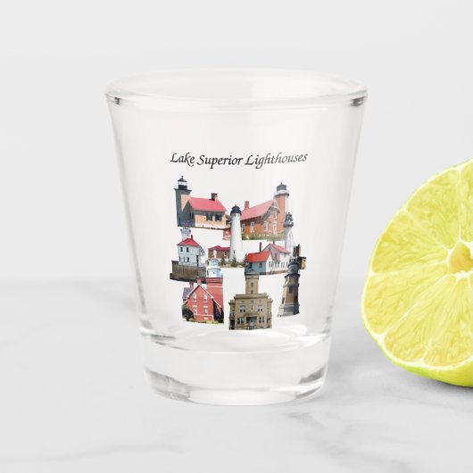 Glashütten-Glass im Lake Superior Schnapsglas (Vorderseite)