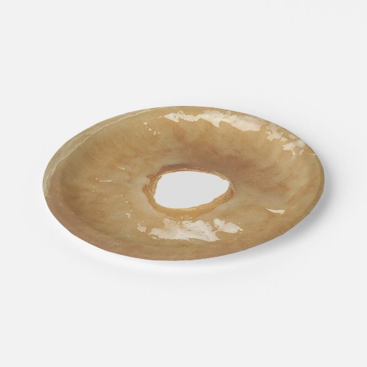 Glasierte Donut-Papierplatte Pappteller (Schrägansicht)