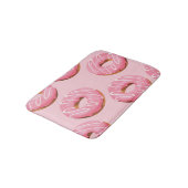 Glasierte Donuts Nahtloser Hintergrund Badematte (Schrägansicht)