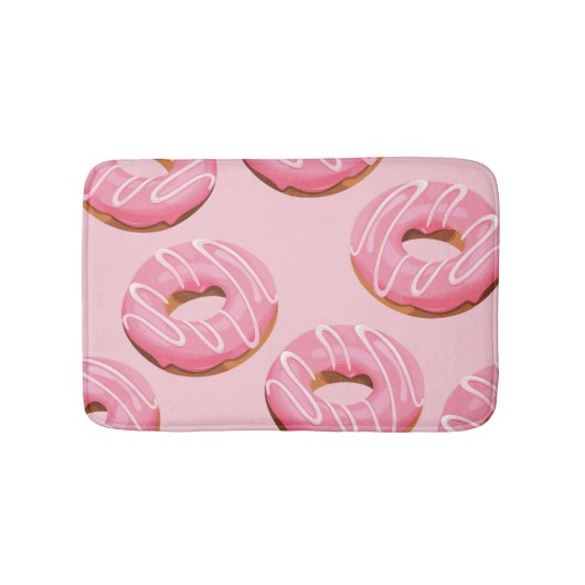 Glasierte Donuts Nahtloser Hintergrund Badematte (Vorderseite)