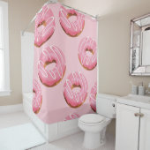 Glasierte Donuts Nahtloser Hintergrund Duschvorhang (Beispiel)