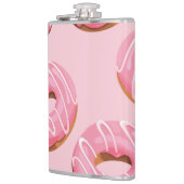 Glasierte Donuts Nahtloser Hintergrund Flachmann (Links)