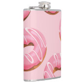 Glasierte Donuts Nahtloser Hintergrund Flachmann (Rechts)