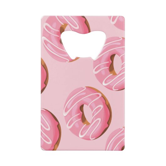 Glasierte Donuts Nahtloser Hintergrund Geldbeutel Flaschenöffner (Vorderseite)