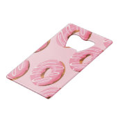 Glasierte Donuts Nahtloser Hintergrund Geldbeutel Flaschenöffner (Rückseite Schrägansicht)