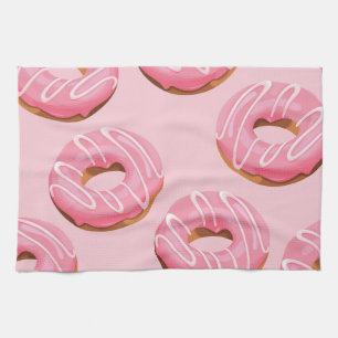 Glasierte Donuts Nahtloser Hintergrund Geschirrtuch
