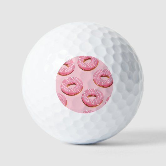 Glasierte Donuts Nahtloser Hintergrund Golfball (Vorderseite)