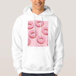 Glasierte Donuts Nahtloser Hintergrund Hoodie