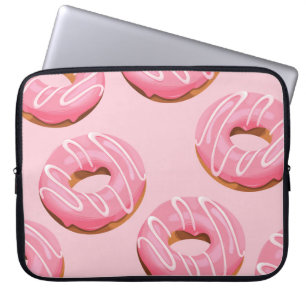 Glasierte Donuts Nahtloser Hintergrund Laptopschutzhülle