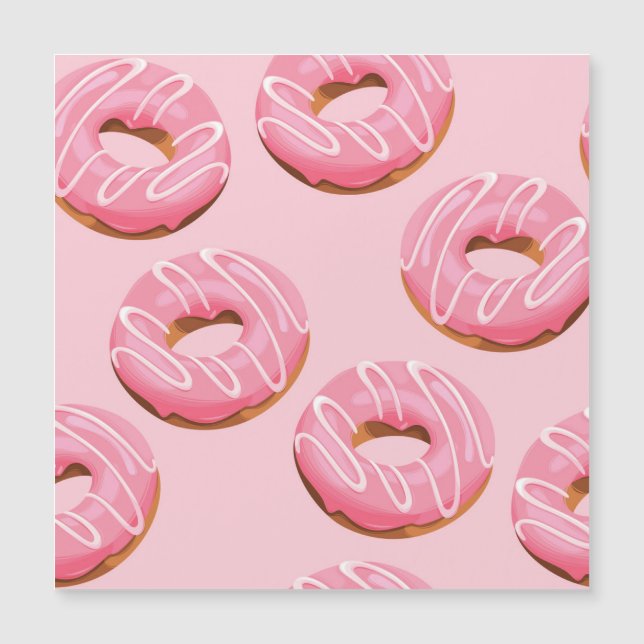 Glasierte Donuts Nahtloser Hintergrund Magnetkarte (Vorderseite)