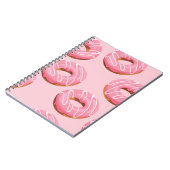 Glasierte Donuts Nahtloser Hintergrund Notizblock (Linke Seite)