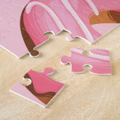 Glasierte Donuts Nahtloser Hintergrund Puzzle (Seite)