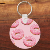 Glasierte Donuts Nahtloser Hintergrund Schlüsselanhänger (Rückseite)