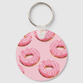 Glasierte Donuts Nahtloser Hintergrund Schlüsselanhänger (Rückseite)