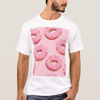 Glasierte Donuts Nahtloser Hintergrund T-Shirt