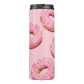 Glasierte Donuts Nahtloser Hintergrund Thermosbecher (Rückseite)