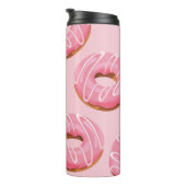 Glasierte Donuts Nahtloser Hintergrund Thermosbecher (Nach rechts gedreht)