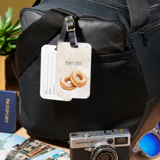 Glasierte Donuts Süße Leckereien Gepäckanhänger (Vorderseite & Rückseite)