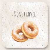 Glasierte Donuts Süße Leckereien Getränkeuntersetzer (Vorderseite)