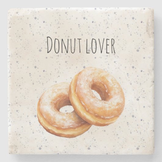 Glasierte Donuts Süße Leckereien Steinuntersetzer (Vorderseite)