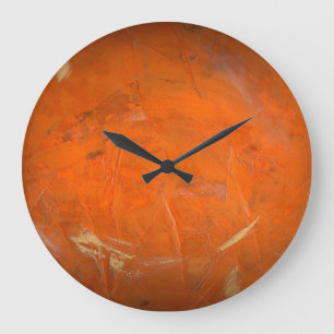 Glasierte Terrakotta-Faux-Finish Große Wanduhr