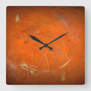 Glasierte Terrakotta-Faux-Finish Quadratische Wanduhr