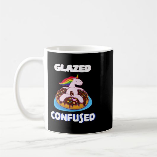 Glasierte und verwirrte Donut Kaffeetasse (Links)