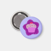 Glasierter Cupcake Magnet (Vorderseite/Rückseite)