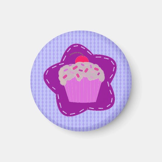Glasierter Cupcake Magnet (Vorne)