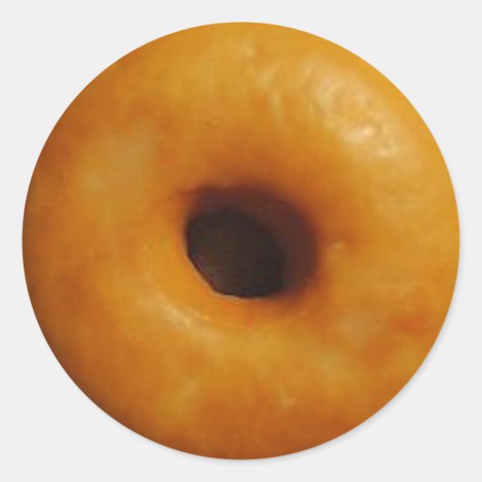 Glasig-glänzender Krapfen-Aufkleber Runder Aufkleber (Vorderseite)