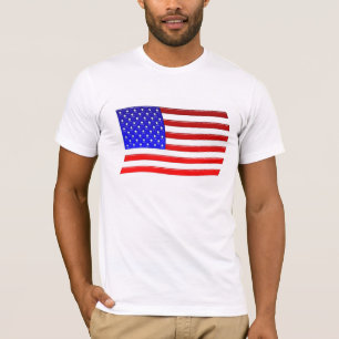 Glasige amerikanische Flagge T-Shirt