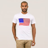 Glasige amerikanische Flagge T-Shirt (Vorne ganz)