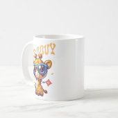 Glasiger Hund Süße Charakter Kunst Kaffeetasse (Vorderseite Links)