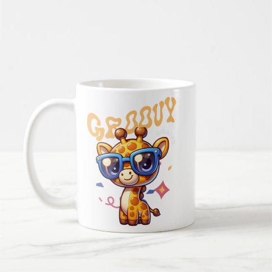 Glasiger Hund Süße Charakter Kunst Kaffeetasse (Links)