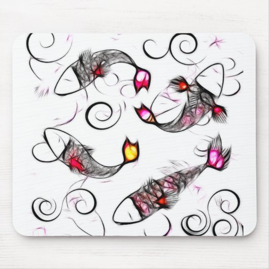 Glasiges Kois Mousepad (Vorne)