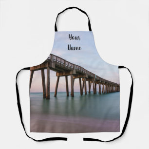 Glasiges Wasser am Pier Apron von Panama City Beac Schürze