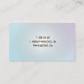 Glasinstallationen, Visitenkarten Visitenkarte (Rückseite)