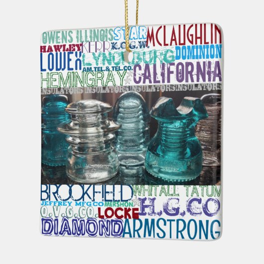 Glasinsulator-SAMMOREN - Ziergeschenk Keramikornament (Links)