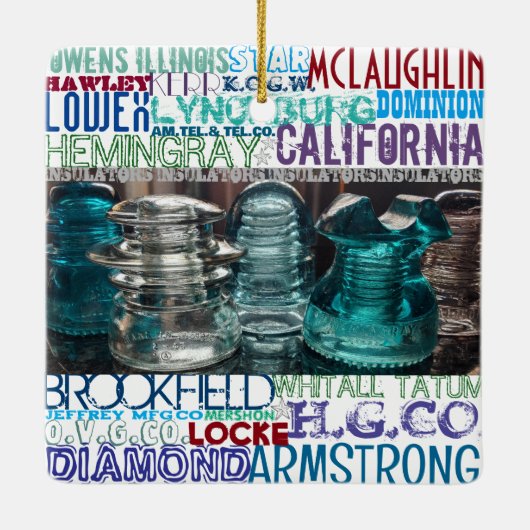 Glasinsulator-SAMMOREN - Ziergeschenk Keramikornament (Rückseite)